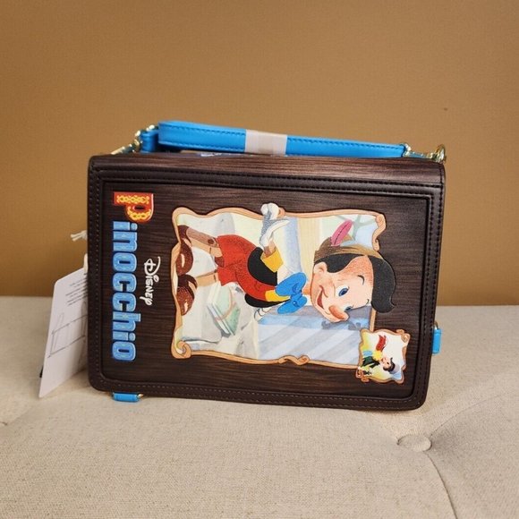 Loungefly Disney Pinocchio Story Book Convertable Backpack Crossbody Bag NEW main image 10